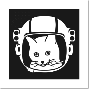 Cute & Funny Space Astronaut Cat Posters and Art